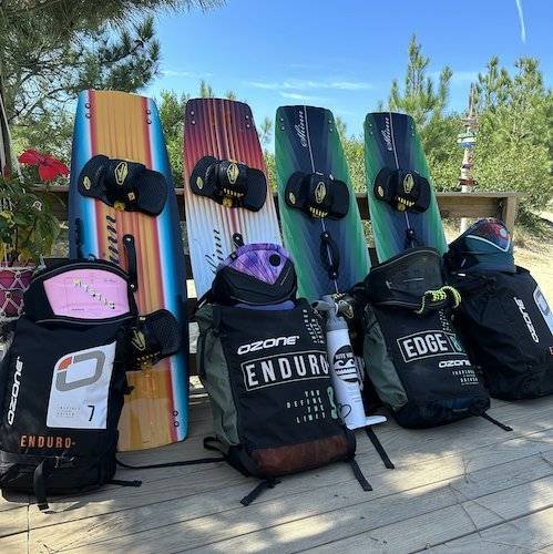 Rent your water sports equipment to practice Kitesurfing, Wing, Foil with KiteVoodoo on the best kitesurfing spot with sandy beach in Portugal with perfect air temperature